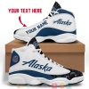 Personalized Alaska Color Plash Air Jordan 13 Sneaker Shoes Alaska State Air Jordan 13 Shoes