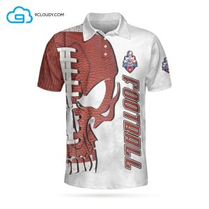 Personalized American Football And Skull Full Printing Polo Shirt Football Team Polo Shirts