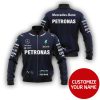 Personalized Amg Petronas Motorsport Blue Custom Bomber Jacket Mercedes Amg Petronas Bomber Jacket