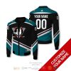 Personalized Anaheim Ducks Nhl Black Green Custom Bomber Jacket Anaheim Ducks Bomber Jacket