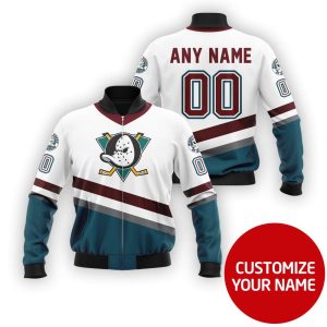 Personalized Anaheim Ducks Nhl Custom Bomber Jacket Anaheim Ducks Bomber Jacket