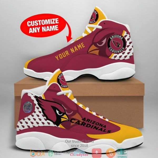 Personalized Arizona Cardinals Football Nfl Big Logo Air Jordan 13 Sneaker Shoes Arizona Cardinals Air Jordan 13 Shoes