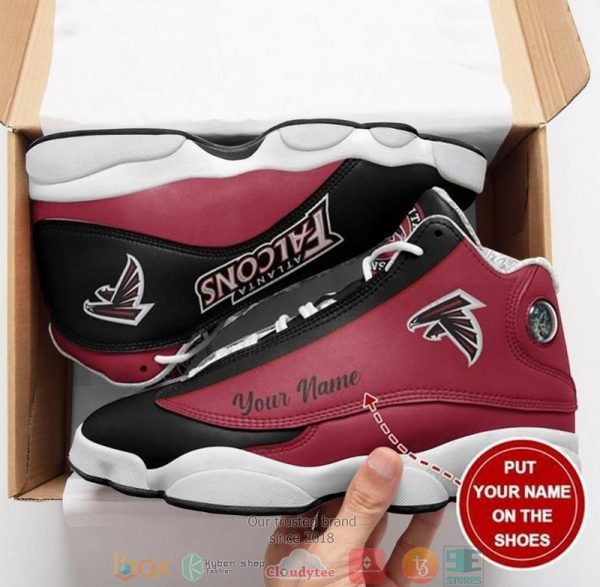 Personalized Atlanta Falcons Nfl Big Logo Football Team 10 Air Jordan 13 Sneaker Shoes Atlanta Falcons Air Jordan 13 Shoes