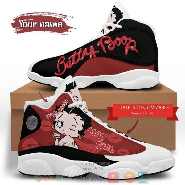 Personalized Betty Boop Cartoon Custom Air Jordan 13 Shoes Betty Boop Air Jordan 13 Shoes