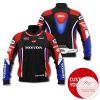 Personalized Black Honda Branded Unisex Racing 3D Bomber Jacket Honda Bomber Jacket