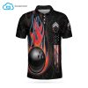 Personalized Bowling Skull Back Full Printing Polo Shirt Bowling Polo Shirts