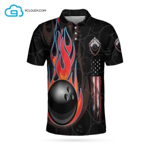 Personalized Bowling Skull Back Full Printing Polo Shirt Bowling Polo Shirts