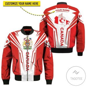 Personalized Canada Map 3D Bomber Jacket Canada Bomber Jacket