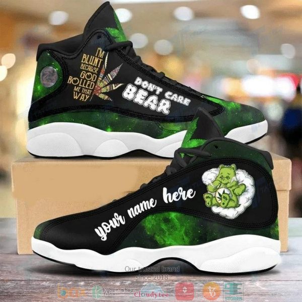 Personalized Cannabis Weed Dont Care Bear Ver4 Air Jordan 13 Sneaker Shoes Bears Air Jordan 13 Shoes