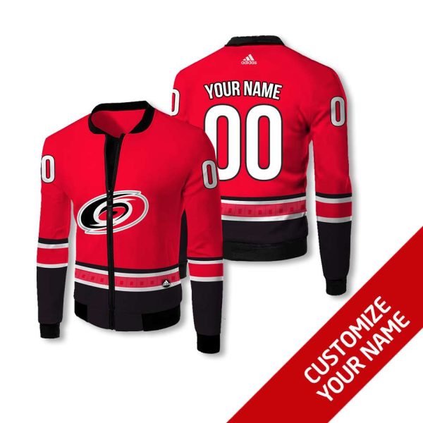 Personalized Carolina Hurricanes Nhl Custom Bomber Jacket Carolina Hurricanes Bomber Jacket