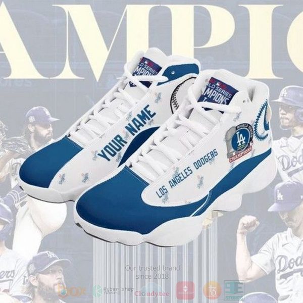 Personalized Champions Los Angeles Dodgers Mlb Custom Air Jordan 13 Shoes Los Angeles Dodgers Air Jordan 13 Shoes