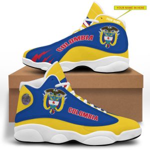 Personalized Coat Of Arms Of Colombia Custom Air Jordan 13 Shoes Coat Of Arms Air Jordan 13 Shoes