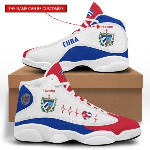 Personalized Coat Of Arms Of Cuba Red White Custom Air Jordan 13 Shoes Coat Of Arms Air Jordan 13 Shoes