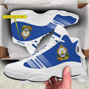 Personalized Coat Of Arms Of Honduras Custom Air Jordan 13 Shoes Coat Of Arms Air Jordan 13 Shoes