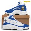 Personalized Coat Of Arms Of Honduras Flag Custom Air Jordan 13 Shoes Coat Of Arms Air Jordan 13 Shoes