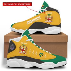 Personalized Coat Of Arms Of Jamaica Custom Air Jordan 13 Shoes Coat Of Arms Air Jordan 13 Shoes