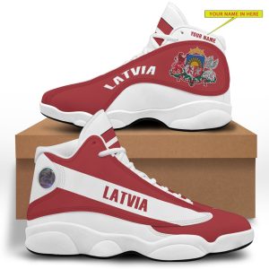Personalized Coat Of Arms Of Latvia Custom Air Jordan 13 Shoes Latvia Air Jordan 13 Shoes