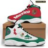 Personalized Coat Of Arms Of Mexico Map Custom Air Jordan 13 Shoes Coat Of Arms Air Jordan 13 Shoes