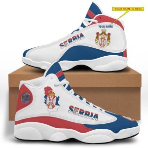 Personalized Coat Of Arms Of Serbia Custom Air Jordan 13 Shoes Coat Of Arms Air Jordan 13 Shoes