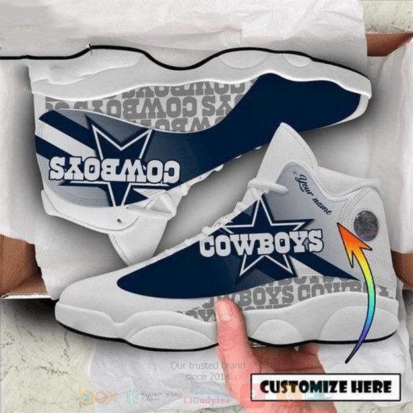 Personalized Dallas Cowboys Team Nfl Team Custom Air Jordan 13 Shoes Dallas Cowboys Air Jordan 13 Shoes