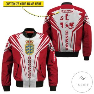 Personalized Denmark Map 3D Bomber Jacket Personalized Bomber Jacket