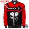 Personalized Ford Mustang Punisher Skull Bomber Jacket Ford Mustang Bomber Jacket