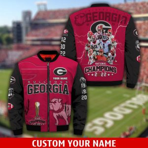 Personalized Georgia Bulldogs National Champions 2022 Custom Bomber Jacket Georgia Bulldogs Bomber Jacket