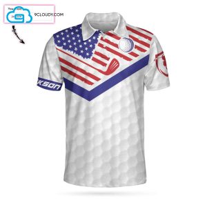 Personalized Golf American Flag New Full Printing Polo Shirt Golf Polo Shirts