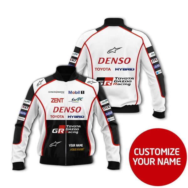 Personalized Gr Toyota Gazoo Racing Denso Custom Bomber Jacket Toyota Bomber Jacket