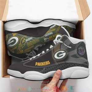 Personalized Green Bay Packers Football Nfl 18 Big Logo Air Jordan 13 Sneaker Shoes Green Bay Packers Air Jordan 13 Shoes