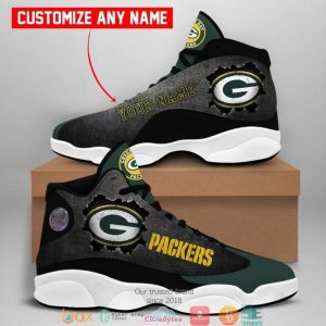 Personalized Green Bay Packers Nfl Big Logo Football Team Air Jordan 13 Sneaker Shoes 2 Green Bay Packers Air Jordan 13 Shoes