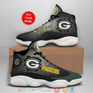 Personalized Green Bay Packers Nfl Big Logo Football Team Air Jordan 13 Sneaker Shoes Green Bay Packers Air Jordan 13 Shoes