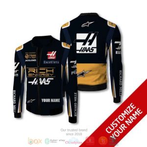 Personalized Haas F1 Team Rich Energy Custom Bomber Jacket Formula 1 Bomber Jacket