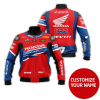 Personalized Honda Hrc Custom Bomber Jacket Honda Bomber Jacket