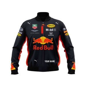 Personalized Honda Red Bull Racing 3D Bomber Jacket Red Bull Racing Bomber Jacket