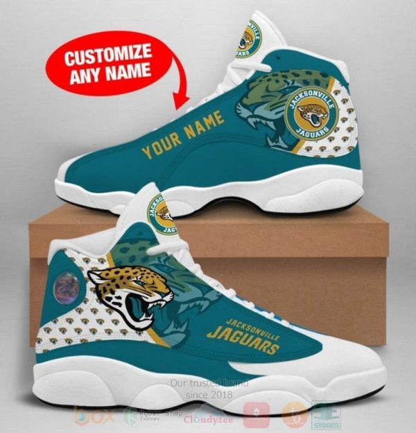 Personalized Jacksonville Jaguars Nfl Team Custom Air Jordan 13 Shoes Jacksonville Jaguars Air Jordan 13 Shoes