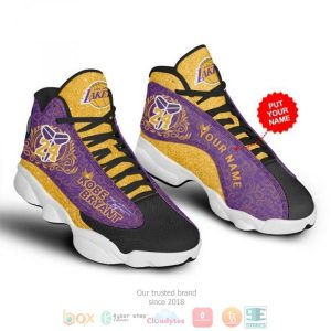 Personalized Kobe Bryant Los Angeles Lakers Custom Air Jordan 13 Shoes Los Angeles Lakers Air Jordan 13 Shoes