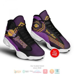 Personalized Kobe Bryant Los Angeles Lakers Football Nba 7 Big Logo Air Jordan 13 Sneaker Shoes Los Angeles Lakers Air Jordan 13 Shoes
