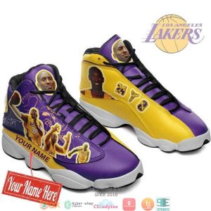 Personalized Kobe Bryant Los Angeles Lakers Nba Air Jordan 13 Sneaker Shoes Los Angeles Lakers Air Jordan 13 Shoes