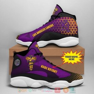 Personalized Kobe Bryant Los Angeles Lakers Nba Team Custom Purple Air Jordan 13 Shoes Los Angeles Lakers Air Jordan 13 Shoes
