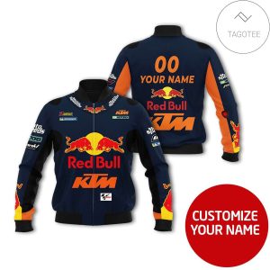 Personalized Ktm Red Bull Motorcycle Racing Team 3D Bomber Jacket Red Bull Racing Bomber Jacket
