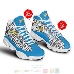 Personalized Los Angeles Chargers Nfl Custom Air Jordan 13 Shoes Los Angeles Chargers Air Jordan 13 Shoes