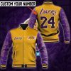 Personalized Los Angeles Lakers 3D Bomber Jacket Los Angeles Lakers Bomber Jacket