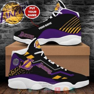 Personalized Los Angeles Lakers Nba Team Custom Air Jordan 13 Shoes Los Angeles Lakers Air Jordan 13 Shoes