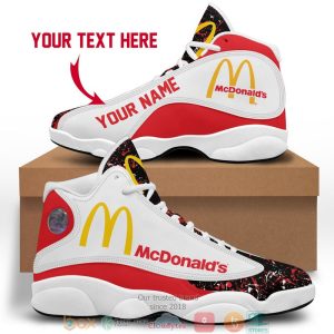 Personalized Mcdonalds Color Plash Air Jordan 13 Sneaker Shoes Mcdonalds Air Jordan 13 Shoes