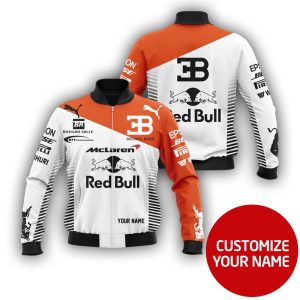 Personalized Mclaren Michael Kors Red Bull Custom Bomber Jacket Red Bull Racing Bomber Jacket