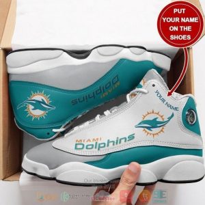 Personalized Miami Dolphins Nfl Football Team Custom Air Jordan 13 Shoes Miami Dolphins Air Jordan 13 Shoes