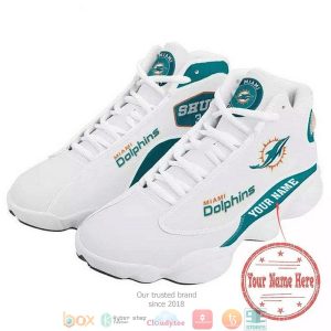Personalized Miami Dolphins Nfl Team Big Logo 39 Gift Air Jordan 13 Sneaker Shoes Miami Dolphins Air Jordan 13 Shoes