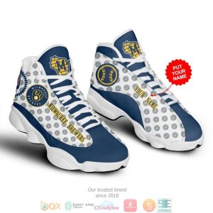 Personalized Milwaukee Brewers Mlb 1 Baseball Air Jordan 13 Sneaker Shoes Milwaukee Brewers Air Jordan 13 Shoes