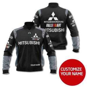 Personalized Mitsubishi Motors Custom Bomber Jacket Motorcycle Bomber Jacket
